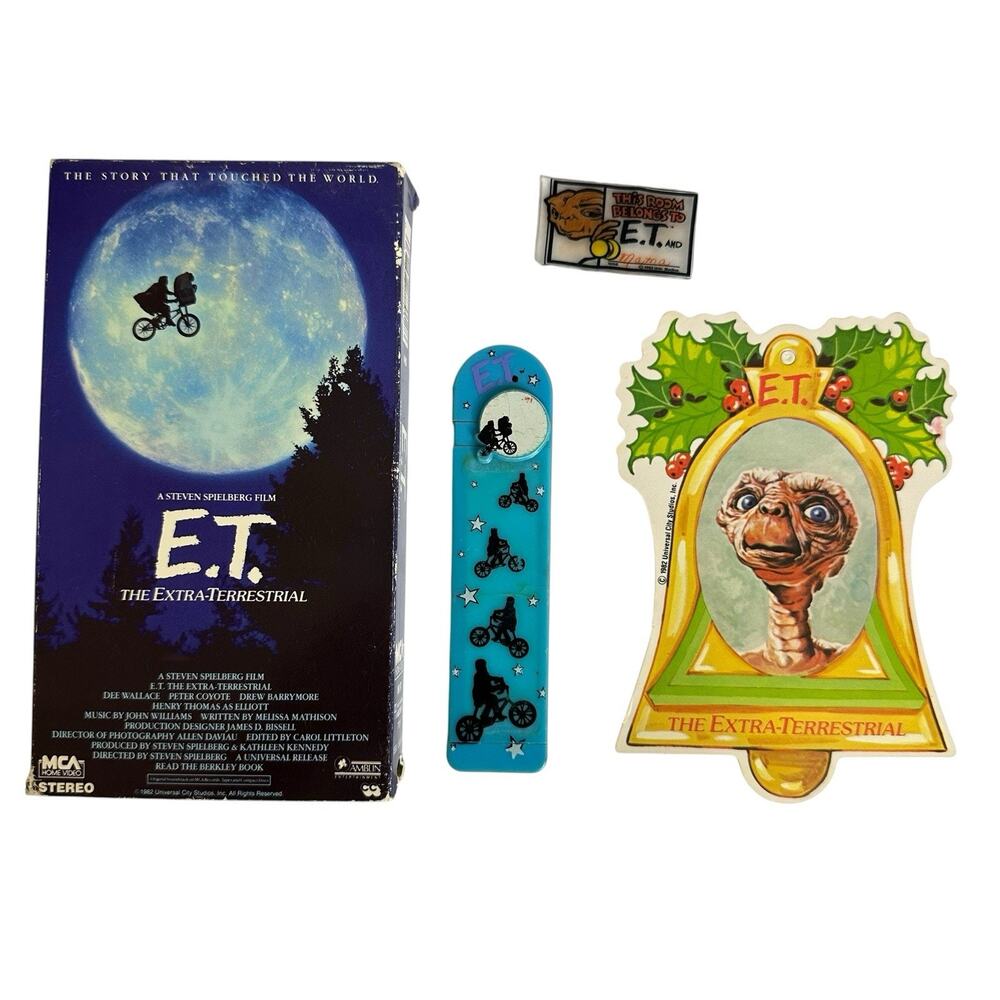 ET extra terrestrial lot Vintage miscellaneous VHS Comb Mirror